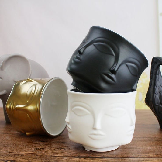 Small Face pot (set of 2)