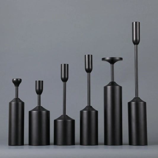 Candle stand (black) set of 6