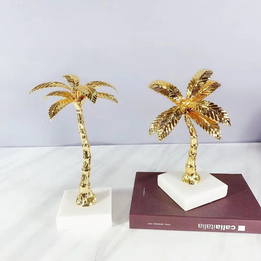 Brass palm tree ornaments